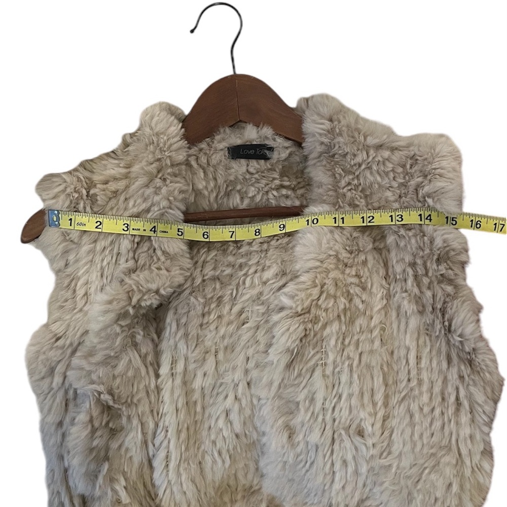 Love Token Rabbit Fur Vest Small - Picture 3 of 7